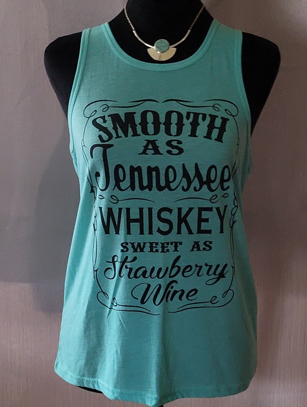 Women's Teal Graphic Tank Top - Tennessee Whiskey
